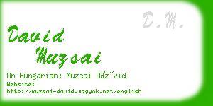 david muzsai business card